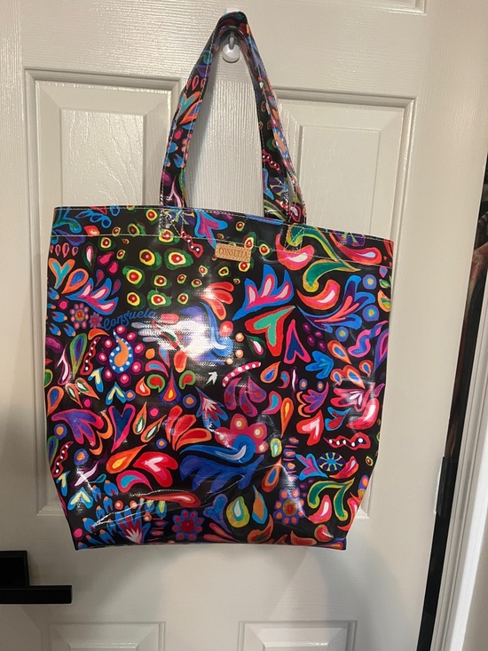 Consuela Handbags - Consuela Black Multicolor Floral Paisley Tote